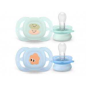 Cumlík Avent Ultra Start Day s obrázkom 0-2m 2ks/Boy